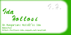 ida hollosi business card